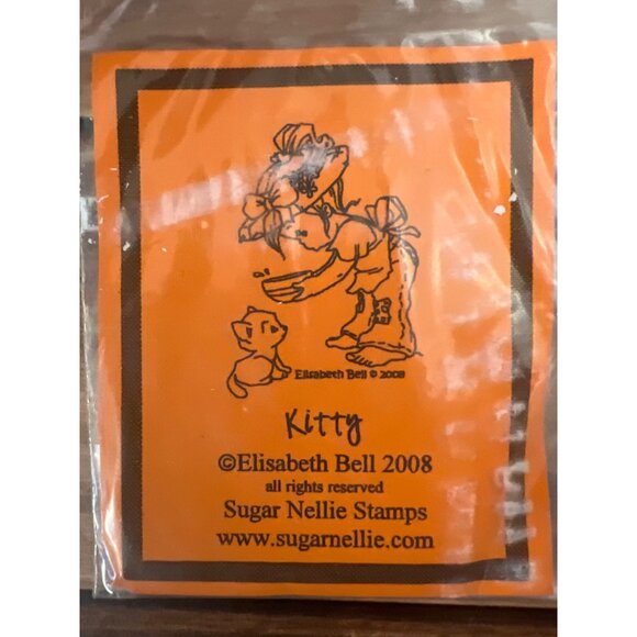 Sugar Nellie Elisabeth Bell 2008 Rubber Stamps "Kitty" & "Post Box" - Picture 4 of 4
